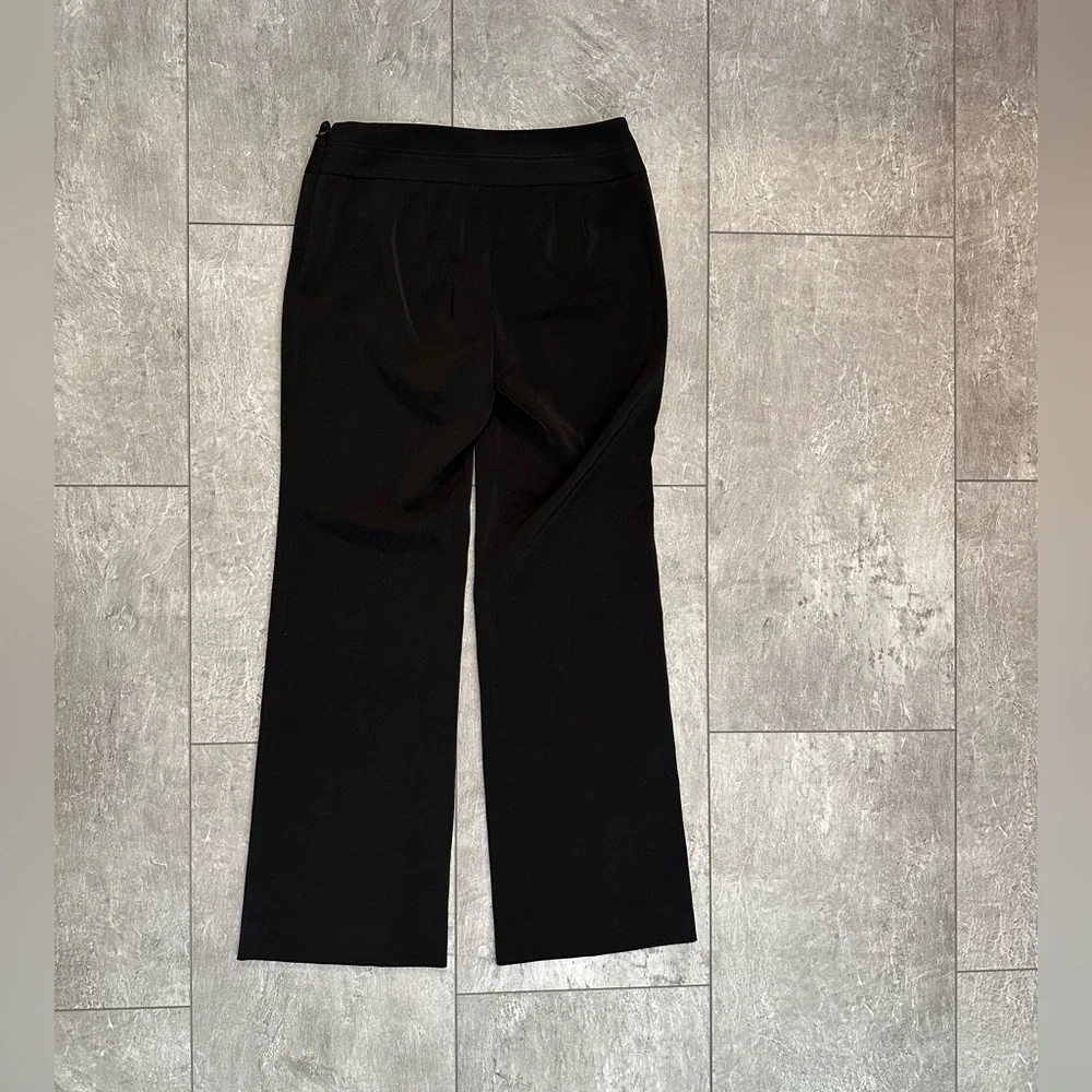 White House Black Market Black Flare Leg Dress Pants Slacks Size 0S VGUC